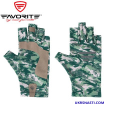 Перчатки Favorite Solar Fishing Gloves 5 Cut Green размер L/XL